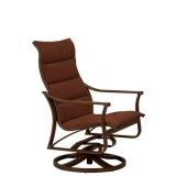 outdoor padded sling swivel action lounger