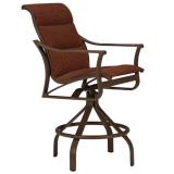 outdoor padded sling swivel bar stool