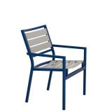 outdoor aluminum slat dining chair