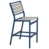 patio armless aluminum slat bar stool