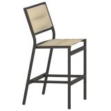 outdoor padded sling armless stationary bar stool