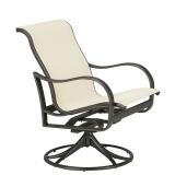 modern sling outdoor swivel rocker