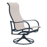 modern sling swivel rocker high back outdoor