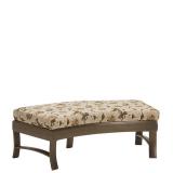 cushion patio crescent ottoman bench